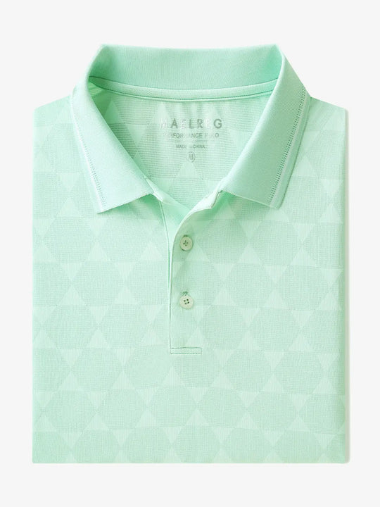 Folded view of Modern Texture Stylish Polo in MINT GREEN color.