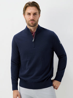 Wool Blend 1/4 Zip Sweater Pullover