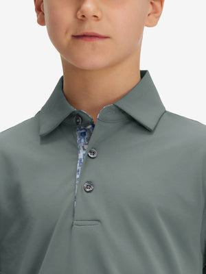 Boys Quick Dry Fit Athletic Solid Polo Shirts