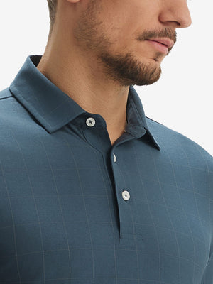 Performance Reflective Checked Collar Golf Shirt