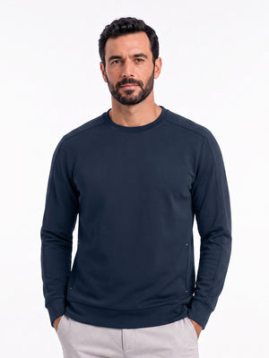 Crewneck Sweatshirt with Zip Pockets