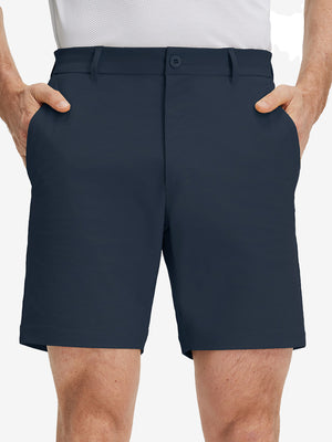 Flat Front Flex Cotton Blend Golf Shorts