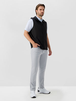 Water Resistant Sleeveless Hooded Jacket With Pockets