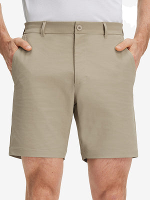 Flat Front Flex Cotton Blend Golf Shorts