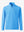 Lightweight casual fleece jacket with 5 pockets in sky blue, front 3d view showing clean lines