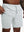 Front lower-body view from waist to knees showing stretch of GLACIER GREY 2 in 1 Running Sports Shorts with Liner