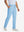 Soft lightweight casual golf pants with 5 pockets in light blue, front lower-body view with relaxed fit.