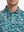 MAELREG Men's Performance Jersey Print Polo – Front chest view in Dark Green Leaf