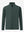Water-resistant zip up golf jacket in dark green, clean 3D front view highlighting sleek design.