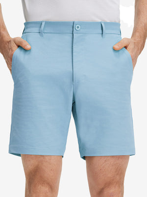 Flat Front Flex Cotton Blend Golf Shorts