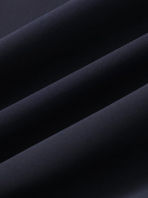 Close-up of fabric on 2 in 1 running sports shorts with liner, showing texture and finish in navy