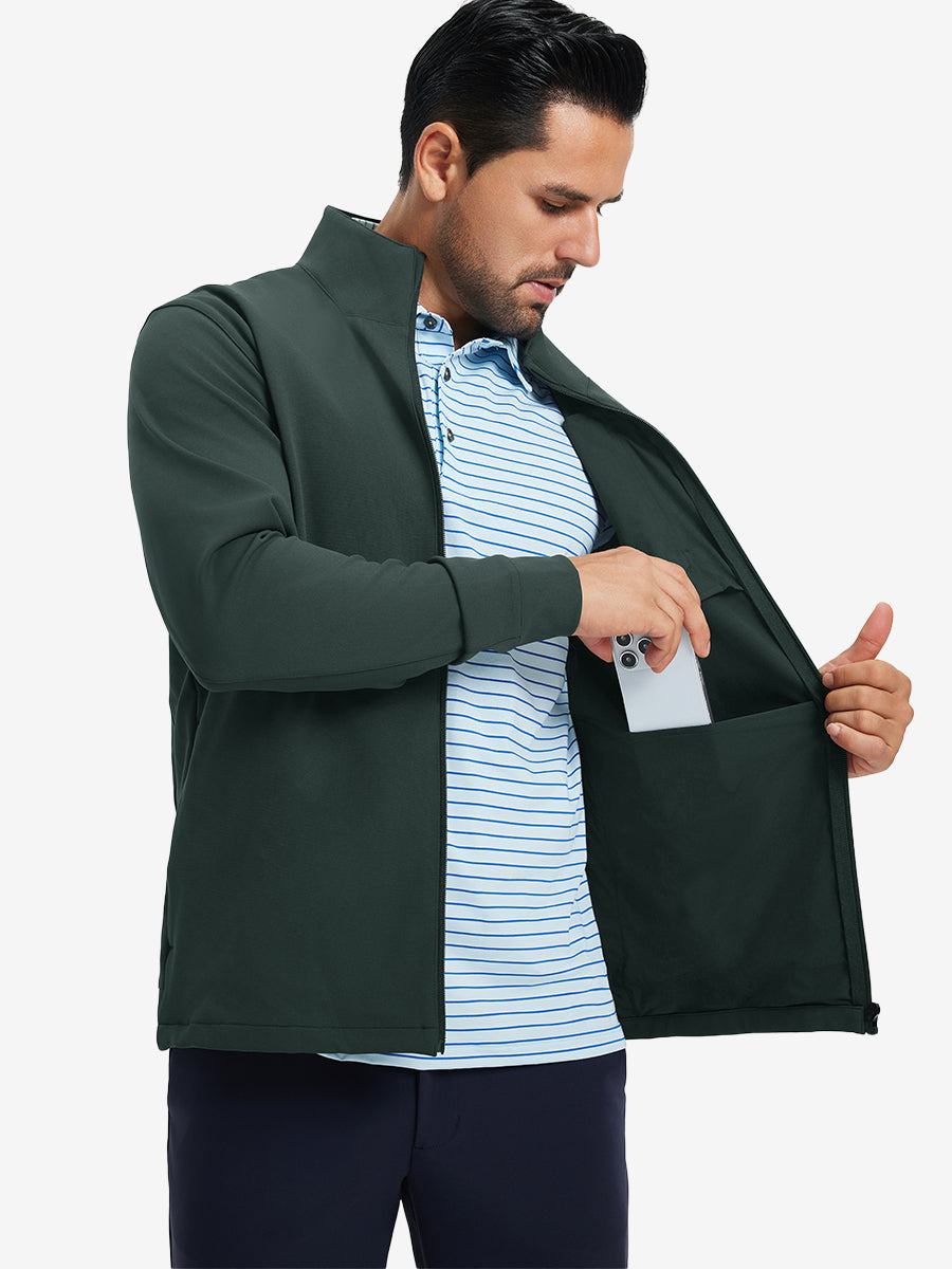 Water-Resistant Zip Up Golf Jacket