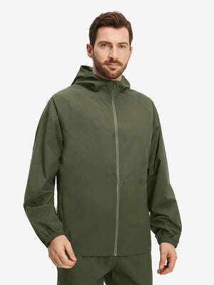 Chaqueta impermeable ligera para la lluvia con capucha