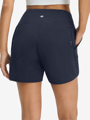 Women's High Waist 2 in 1 Quick Dry Shorts with 7 Pockets