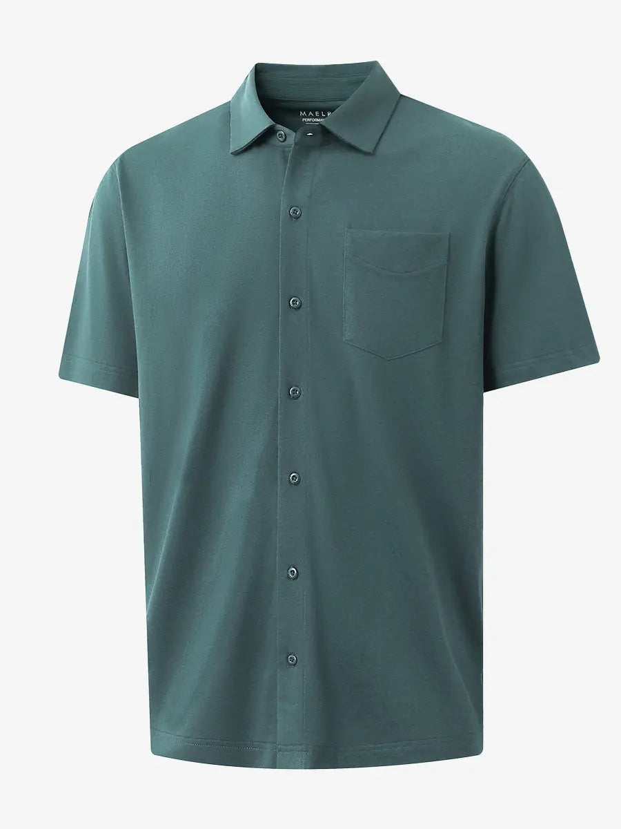 3D rendering of SEA MOSS Cotton Blend Plain Shirt.