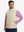 Model's front half-body shot with one hand in the pocket, wearing khaki windproof fleece reversible golf vest.
