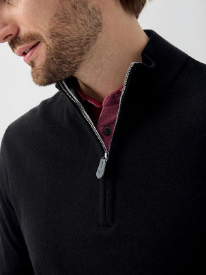Wool Blend 1/4 Zip Sweater Pullover