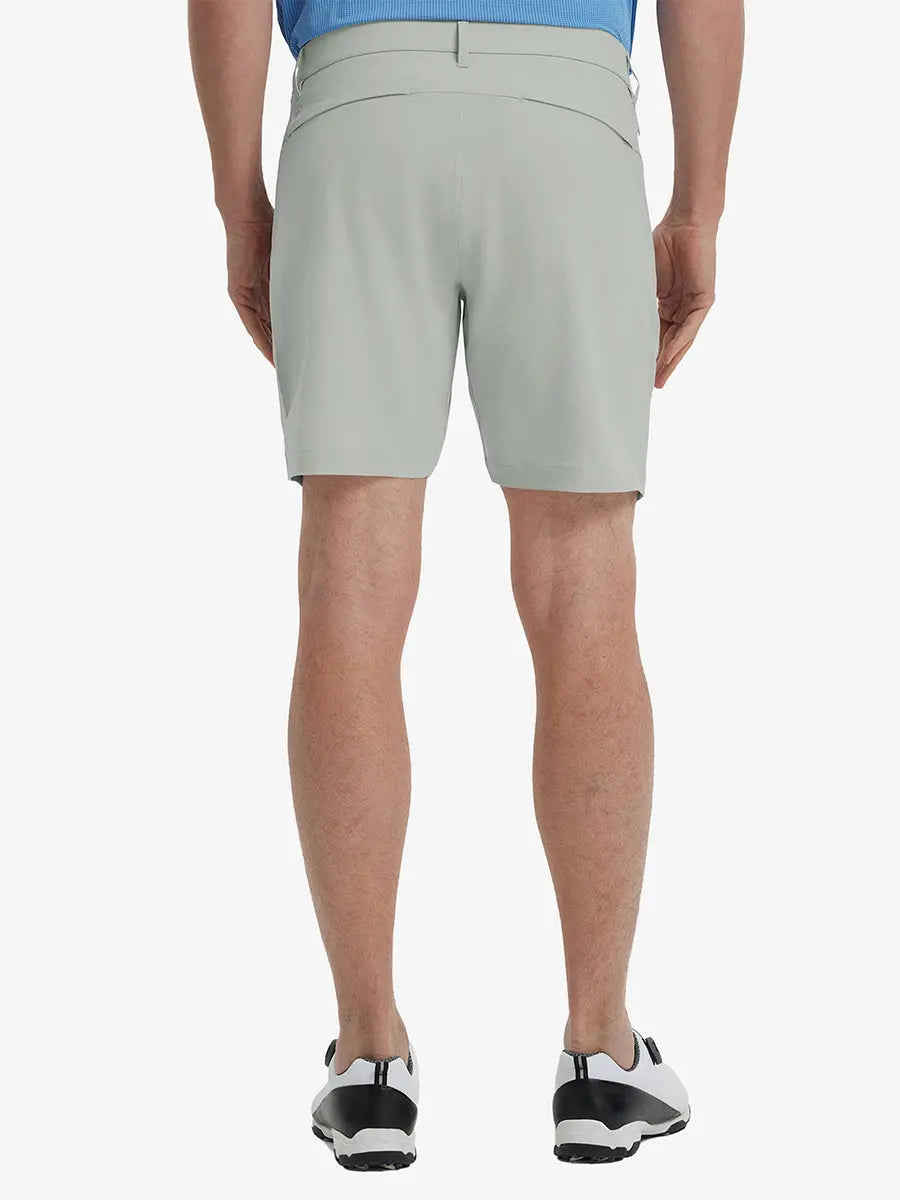 Back view of Player Fit Versatile Solid Shorts 7 Inch, showing tailored fit and clean lines – NEUTRAL GREY
