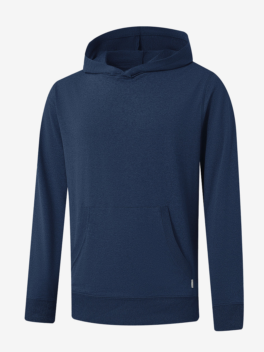 3D front view of the Athletic Golf Hoodie in Brick Heather, designed for comfort and performance.