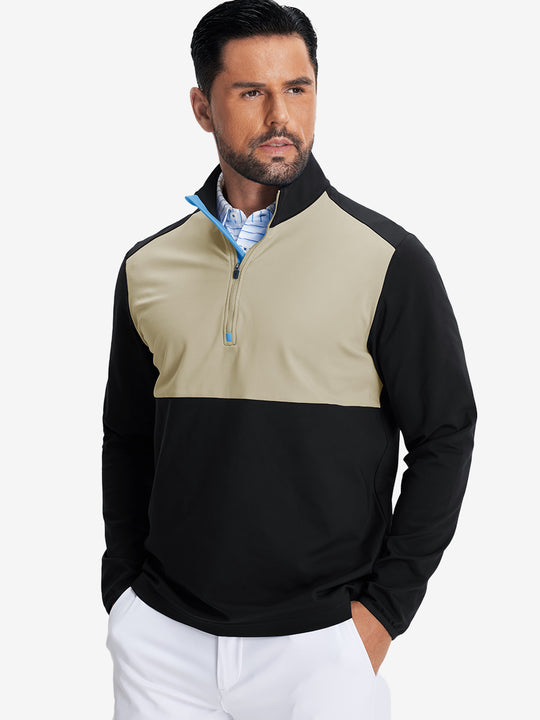 Classic Solid Pocket Fleece Quarter Zip Pullover