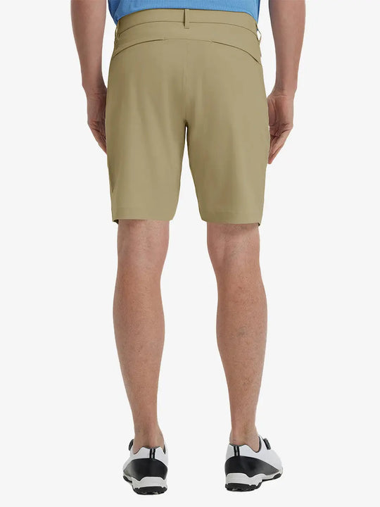 Back view of Player Fit Versatile Solid Shorts 9 Inch, showing tailored fit and clean lines – KHAKI