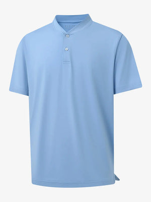 3D rendering of Everyday Collarless Jersey Shirt in LIGHT BLUE.