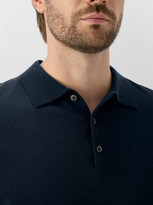 Pure Merino Wool Knit Sweater Polo Shirts