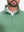Front view from nose to chest of model wearing light green featherweight midlayer quarter zip pullover