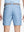 Back waist to knee view of light blue water resistant golf 7 inch shorts, flexible performance fit.