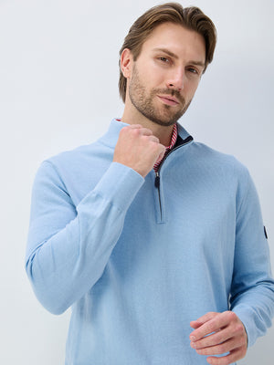 Wool Blend 1/4 Zip Sweater Pullover