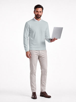 Crewneck Sweatshirt with Zip Pockets