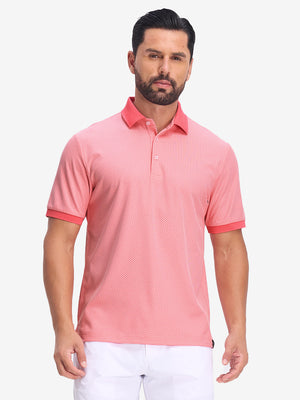 Moisture Wicking Jacquard Golf Shirts