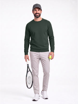 Crewneck Sweatshirt with Zip Pockets
