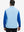 Back upper body view of the light blue print collar quarter zip golf vest, clean cut and relaxed posture.
