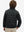Back upper-body view of boys windproof puffer jacket with pockets on model, shown in black.