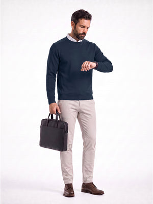 Crewneck Sweatshirt with Zip Pockets