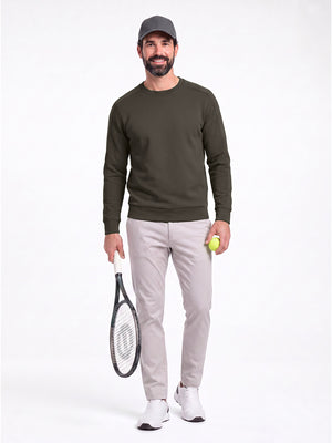 Crewneck Sweatshirt with Zip Pockets