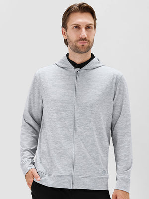 Texture Fleece Lined Golf Hooded Jacket