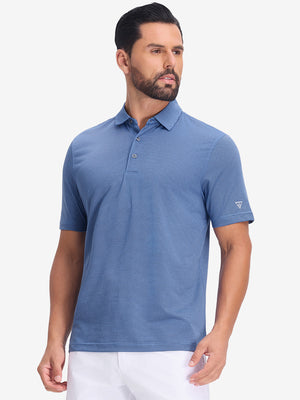Comfy Breathable Pin-Stripe Golf Polos