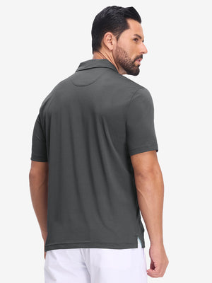 Comfy Breathable Pin-Stripe Golf Polos