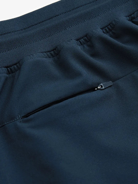 NAVY 7 Inch Performance Active Shorts back single zip pocket detail