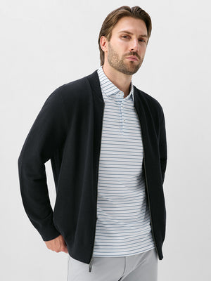 Wool Full Zip Sweater Bomber Jackets