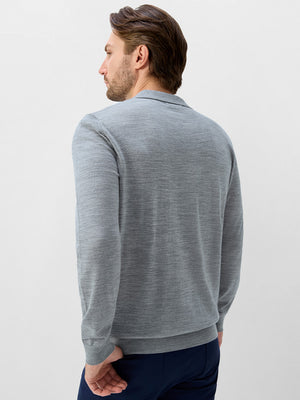 Pure Merino Wool Knit Sweater Polo Shirts