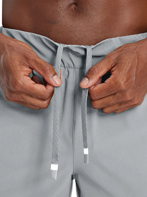 Close-up detail of waistband on LIGHT GREY Performance Tapered Sports Joggers
