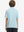 Back upper body of model in trendy boys stripe polo shirts, showing silhouette and iced aqua stripe tone
