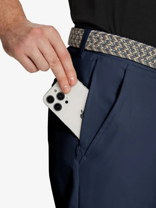 NAVY Water Resistant Everyday Pants detail shot of iPhone in side pocket