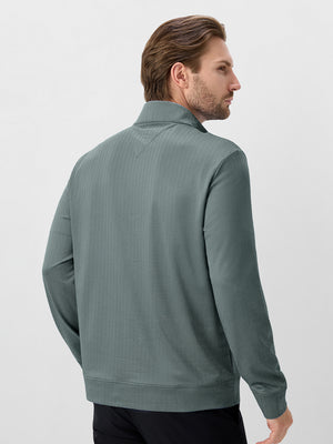 Herringbone Jacquard 1/4 Zip Pullover