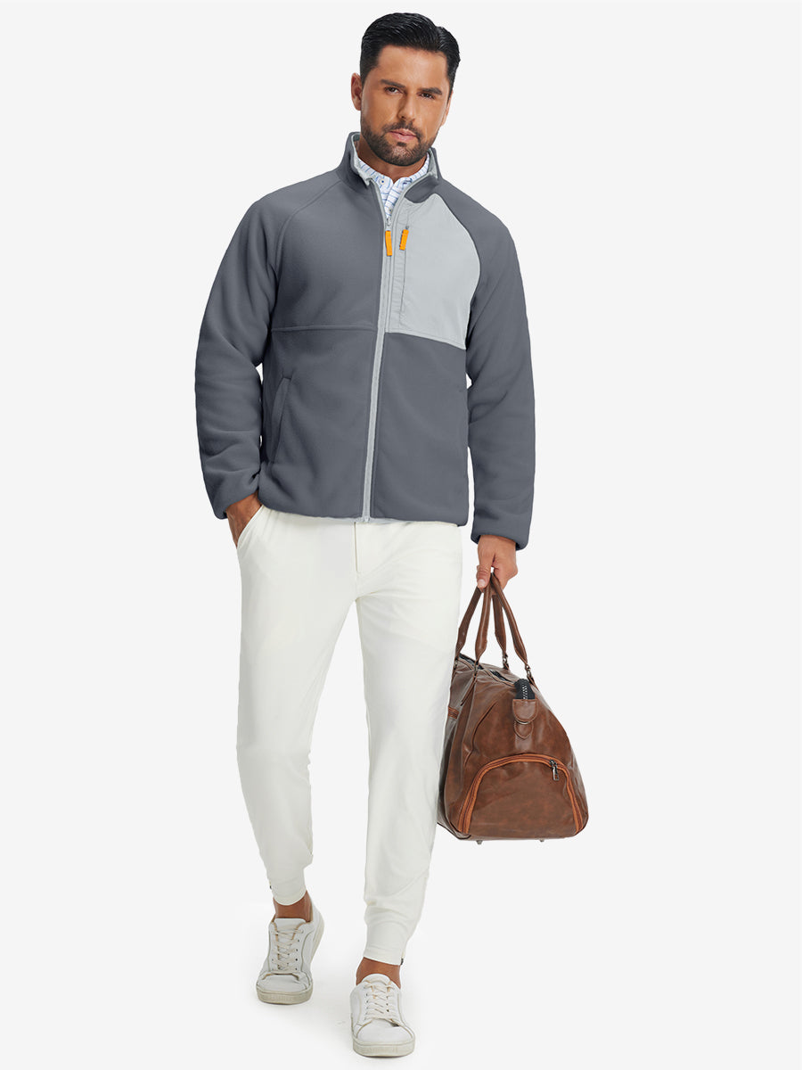 Reversible Fleece Jacket with 5 Pockets