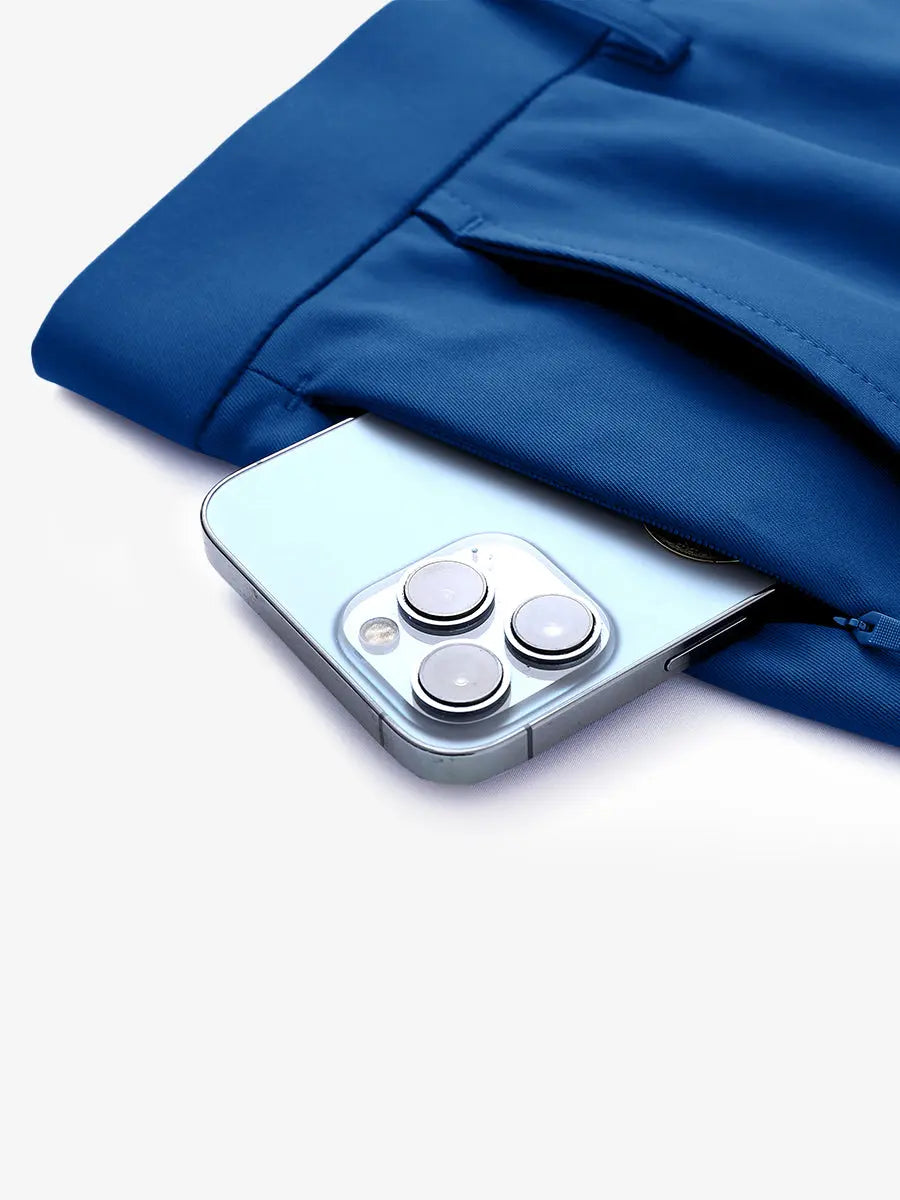 COBALT Water Resistant Everyday Pants detail shot of iPhone in side pocket