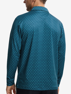 Lightweight Print Long Sleeve Polo